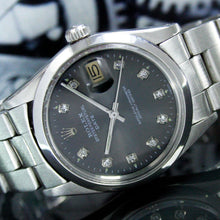 Load image into Gallery viewer, Rolex Oyster Perpetual Date Steel Mens Vintage Wrist Watch Urhen
